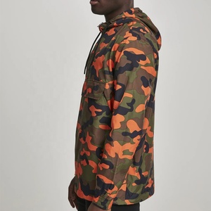Custom <b>Camo</b> Windbreaker <b>Jacket</b> Lightweight <b>Waterproof</b> Hooded Outdoor Pullover OEM Manufacturer - Product Image 4