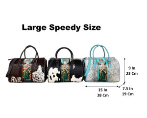 Hot Selling Factory Price Tooled Cowhide Leather Large Travel Speedy Bag High Quality Cactus Design Overnight Unisex Duffel bag - Product Image 2