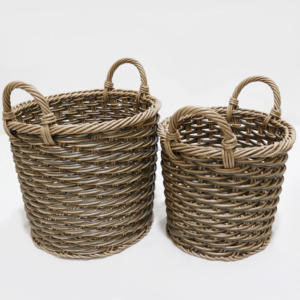 Artex Dong Thap Factory Plastic Woven <b>Basket</b> Collapsible Laundry Storage <b>Basket</b> for Clothes <b>Bread</b> and Home Organization - Product Image 2