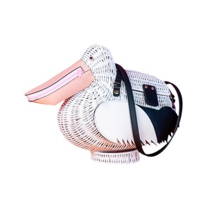 Bolso de Playa Único de Mimbre Pelican, Hecho a Mano, de Ratán Natural, Bolso de Hombro Cruzado, Bolso de Verano para Mujer - Product Image 3