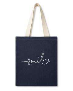 กระเป๋าโท้ทดีไซน์เองขายส่ง ผ้าเดนิม 400 GSM พิมพ์ลายยาง กระเป๋าช้อปปิ้งสำหรับโปรโมชั่น หูหิ้วผ้าคอตตอน รับผลิตแบบ OEM แบรนด์ส่วนตัว - Product Image 3