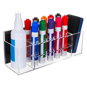 Acrylic Pen Display Stand Container Office School <b>Desk</b> <b>Wall</b> Mounted Stand Color Sketches Organizer Rack Acrylic Pen Holder - Product Image 5