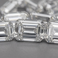 Diamant synthétique de laboratoire taille émeraude 3x2mm 3.5 X 2.5mm CVD HPHT DEF VVS VS certifié IGI, modèle RAMAA de qualité excellente