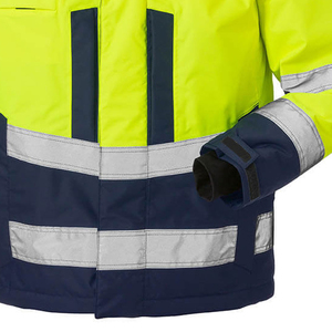 High Visibility Green Work Safety <b>Jackets</b> <b>Waterproof</b> Reflective Tape <b>Light</b> Unisex Softshell Winter Polyester Anti-static - Product Image 6