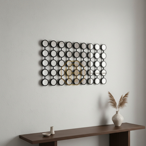 Arte de la pared de flores de Metal 3D moderno decoración con reloj colgantes de hierro para la boda decoración del hogar muebles de sala de estar - Product Image 6
