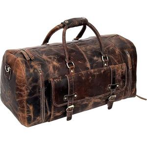 Sac de sport en cuir véritable avec sangle réglable, léger et imperméable, design spacieux, écologique, pour ordinateur portable, utilisation en voyage - Product Image 1