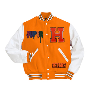 Blousons universitaires tendance coupe droite pour jeunes, élégants, 100 % laine, coupe-vent, streetwear, blouson universitaire pour homme - Product Image 2