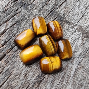 AAA Tiger Eye Rectangle Cabochon Flat <b>Back</b> Gemstone Polished Yellow Mineral Stones For Jewelry Making - Product Image 6