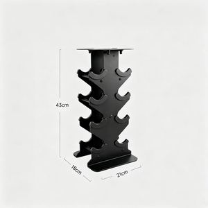 DW Sports Support de rangement <span class=keywords><strong>vertical</strong></span> hexagonal pour haltères, 4 niveaux, pour 8 haltères, pour salle de sport à domicile, présentoir de sécurité pour poids - Product Image 6