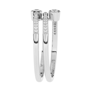 Women's 925 <b>Silver</b> <b>Eternity</b> Band <b>Ring</b> With Round Brilliant Cut Diamond Classic Engagement Jewelry - Product Image 2