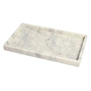 Plateau de service en marbre design avec accents métalliques pour une pièce maîtresse élégante de table basse et pour l'organisation de réceptions - Product Image 5