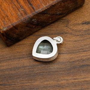 Pendentif en Apatite aquatique, pierre précieuse faite à la main en argent sterling 925, magnifique bijou spirituel, cadeau pour grand-mère - Product Image 2