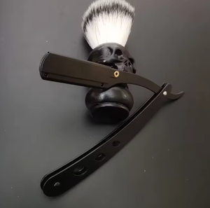 Navaja de Afeitar Profesional de Acero Inoxidable con Mango de Madera, Afeitadora Manual para Barba, Personalizable para Hombres - Product Image 5