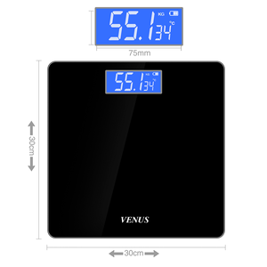 Báscula Personal VENUS de Alta Calidad con Pantalla LCD de Vidrio Templado, Capacidad de 180 kg, Precisión de 100 g, Plataforma Antideslizante de 73x28 mm - Product Image 3