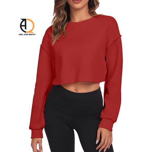 Sudadera corta de lana para mujer, top informal a la moda - Product Image 6