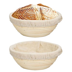 Pinewood Round Bread Basket with Linen Lining | Wholesale Proofing Basket - Product Image 5