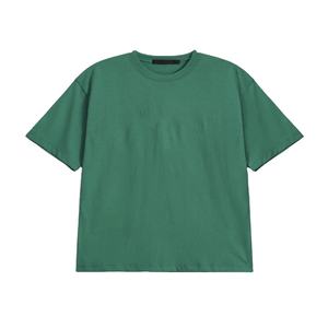 เสื้อยืดผ้าฝ้ายขนาดใหญ่พิเศษของผู้ชายเสื้อโอเวอร์ไซส์ผ้าคอตตอนไหล่ตกสีพื้นผ้าคอตตอน - Product Image 5