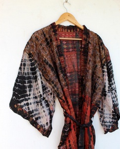 Nouvel arrivage Robe kimono tie-dye à la main Robe longue Kimono Robe Kimono Boho Demoiselle d'honneur pour les femmes - Product Image 3
