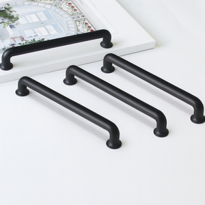 Eco-friendly Modern Zinc Alloy Bar <b>Pull</b> Matte Black Minimalist Cabinet Handle For Kitchen Bathroom Bedroom Nightstands Furniture - Product Image 4