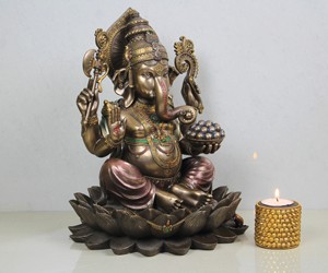 Ganesh statue PolyResin Lord Ganesha statue Ganpati indian god finugrine home decor showpiece - Product Image 5