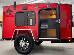 Caravane compacte de camping haut de gamme, légère et moderne, mini-caravane de voyage, remorque tout-terrain en aluminium premium, capacité 4 personnes - Product Image 3