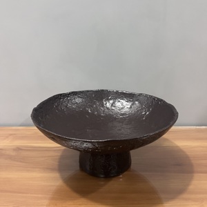 Artisan Design Round Aluminium Modern Decorative <b>Tray</b> with Brown Coating Finish for Diwali Birthday Other Celebrations - Product Image 2