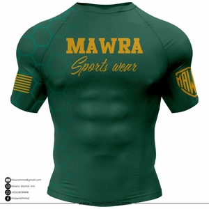 Camiseta de Compresión para Hombre, Manga Corta, con Logotipo Personalizado de Equipo, para Entrenamiento de BJJ y MMA, Fabricante de Ropa de Jiu Jitsu, Venta al Por Mayor - Product Image 5
