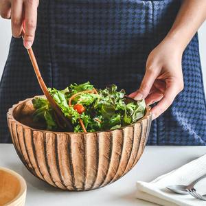 Tazón decorativo de madera de mango apto para alimentos, tazón de madera antiguo para cocina, frutos secos, papas fritas, mesa de centro, mostrador, decoración del hogar - Product Image 2