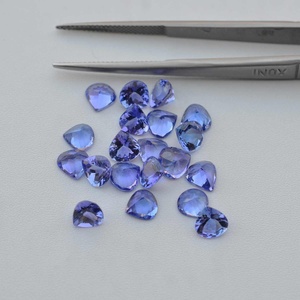 Lupa Natural de 6mm, piedra preciosa cortada en corazón de tanzanita limpia, certificado IGI, piedras facetadas de tanzanita semipreciosa para la fabricación de joyas - Product Image 3