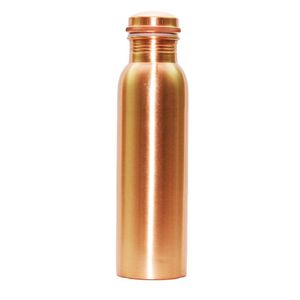 High Quality Copper Bottle Glossy Finish Screw Cap Leak-Proof Drinking Ayurvedic GYM Fitness Sports Outdoor Travel Bottles - Product Image 2