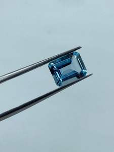 Topacio Azul Cielo Natural de 7x9mm, Corte Baguette, Piedra Suelta para Joyería - Product Image 3
