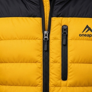 Veste matelassée à capuche pour homme, couleur jaune et noir, chaude, imperméable, légère, pour l'hiver et les activités de plein air, One Apex - Product Image 4