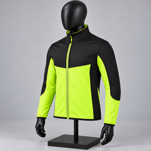 Veste de cyclisme réversible pour homme, fermeture éclair intégrale, coupe-vent, séchage rapide, écologique, manches longues, VTT, vêtements de sport OEM, grandes tailles - Product Image 3