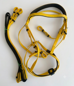 Brida de resistencia ecuestre de BioThane auténtico/PVC prémium con juego de riendas y cabezada de PVC de alta resistencia - Product Image 6