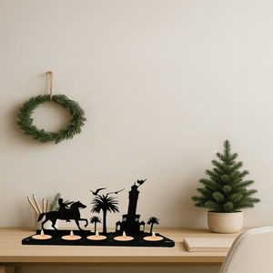 CIFbuy Set di Portacandele in Legno Stile Rustico Moderno a Forma di Corna per Decorazioni Natalizie con Servizio di Scelta su Temu per TikTok - Product Image 5