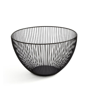 Panier à fruits en fil de fer tressé, revêtement noir en poudre - Product Image 6