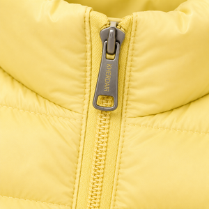 Men's Yellow Stand Collar Puffer Jacket Windproof <b>Zipper</b> Closure Casual Winter <b>Coat</b> Polyester Wadding Regular Fit - Product Image 2