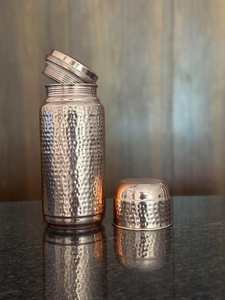 Botella de Agua de Cobre Martillado de 1L, Ecológica, Hecha a Mano, Estilo Vintage, para Uso Doméstico, Ayurveda, Yoga, Acabado Antiguo Pulido - Product Image 5
