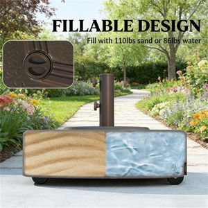 Support de parasol de jardin extérieur haut de gamme pour parasols et bases de terrasse - Product Image 3