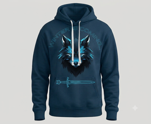 Sudadera con Capucha Red Rooks Azul Marino, Corte Regular, Unisex, Edición Invierno Lobo, Diseño con Bolsillos, Tejido de Punto de Poliéster/Algodón, Estampado Digital - Product Image 1