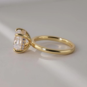 Anillo de compromiso con diamante moissanita de corte cojín, plata de ley 925, anillo personalizado, regalo para aniversario - Product Image 2