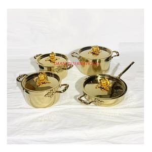 Ensemble de casseroles en acier doré de qualité supérieure, design martelé, plus de 20 pièces, compatible four et lave-vaisselle, style américain, casseroles et poêles avec couvercles, idéal pour offrir - Product Image 1