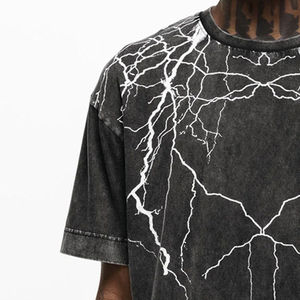 เสื้อยืดแบบฟอกสี 100% ผ้าฝ้าย ทรงยาว น้ำหนักเบา ขายส่ง - Product Image 2