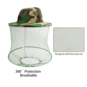 Voile de tête d'apiculteur anti-piqûres ventilé, protection faciale pour l'apiculture, en tissu maillé de coton aéré - Product Image 5