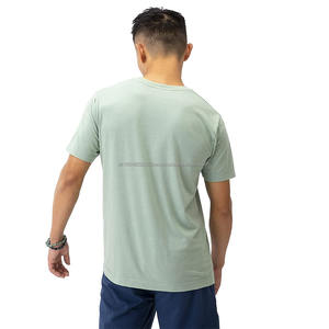 Nouveauté, t-shirt pour homme en polyester 100%, grande taille, col rond décontracté, anti-froissement, respirant, léger, coupe ample - Product Image 2