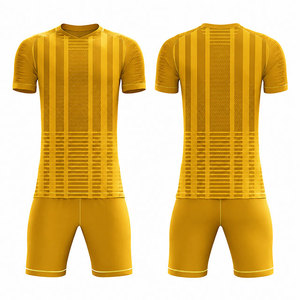 Conjunto de Uniforme de Fútbol Personalizado por Sublimación, Unisex, al por Mayor, Azul Liso, Cuello en V, Uniforme de Fútbol de Alta Calidad para Entrenamiento de Clubes y Equipos - Product Image 1