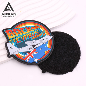 Aifran Factory Custom PVC Rubber <b>Patch</b> with Hook Loop Backing for Hats <b>Backpack</b> Clothing Durable Logo <b>Patch</b> - Product Image 2