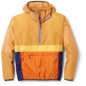 Veste coupe-vent imperméable personnalisée pour hommes, vente en gros, demi-zip, colorée - Product Image 5