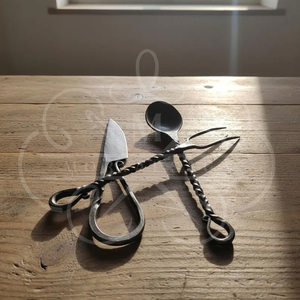 Ensemble de couverts de camping en métal à poignée torsadée, couteau, cuillère, fourchette, outils de cuisine en plein air, 3 pièces, toutes saisons - Product Image 2
