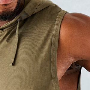 Men Bodybuilding Gym Training <b>Workout</b> Running Sleeveless <b>Hoodies</b> Regular Fit Pullover Sleeveless Hoodie For Men - Product Image 5